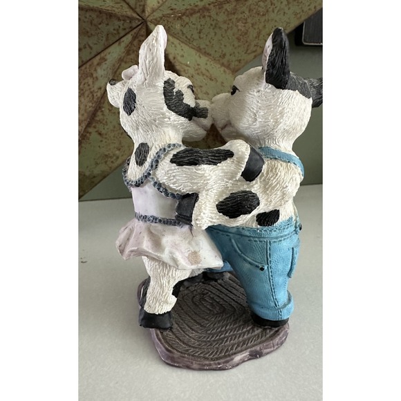 Vintage Kissing Farm Cows Figurine Farmhouse Decor - Picture 4 of 7